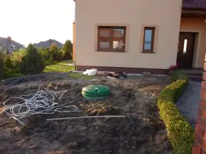 Montaż biologicznej oczyszczalni ścieków NV-1 dla 4 osobowej rodziny, województwo warmińsko-mazurskie,